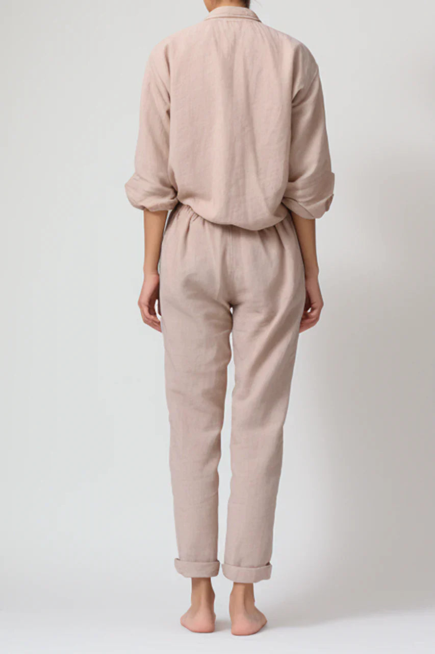 Clover Tied Hem Blouse and Trousers Co-Ord